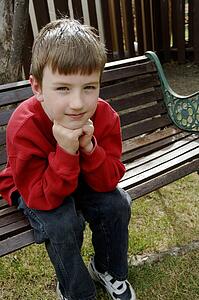Boy on bench