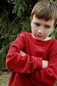 Unhappy boy