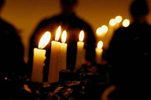 Candles in a row