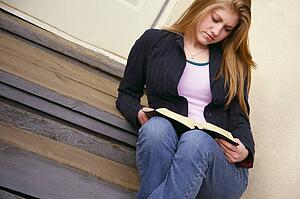 Reading a book