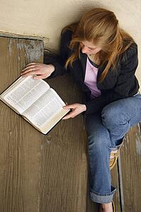 Reading a book