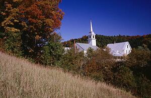 New England town in Fall