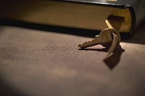 Key with a book