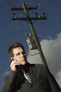 Man on a cell phone
