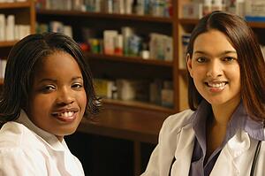Two female pharmacists