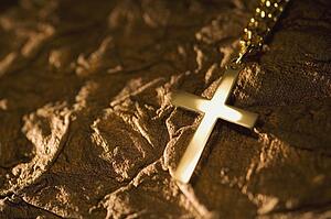 Cross on textured background