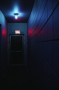 Dark hallway and exit