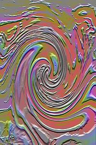 Multi-coloured swirling abstract 