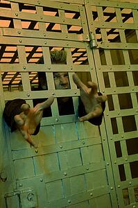 Man raging Behind bars
