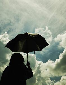 Outside in the storm