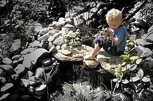 Boy fishing