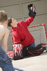 Saved by the goalie