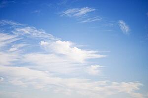 White clouds and blue sky