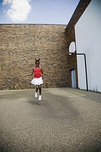 Child jumping rope