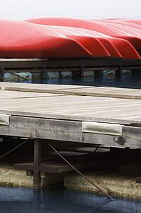 Canoes on the pier