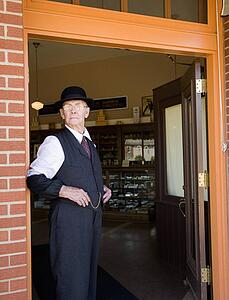 Man in period costume