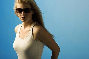 Woman wearing sunglasses