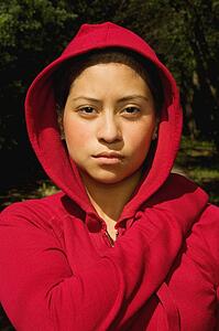 Woman in a sweatshirt