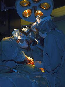 Surgery being preformed