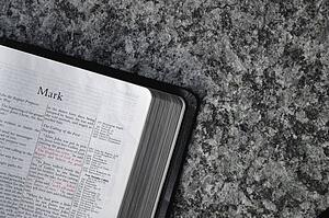 Bible open to Mark
