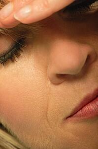 Woman with headache