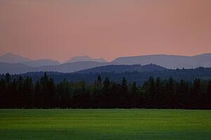 Sunset over mountains