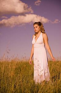 Woman standing in a field