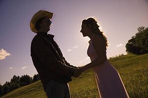Young couple holding hands