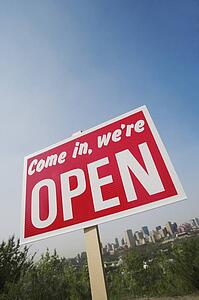 Open sign