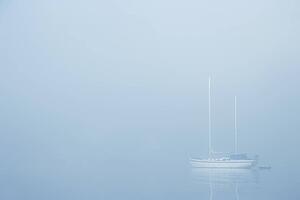 Sailboat in a fog