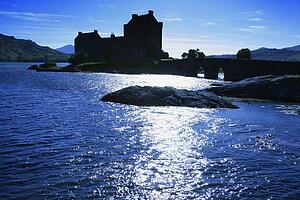 Silhouetted castle