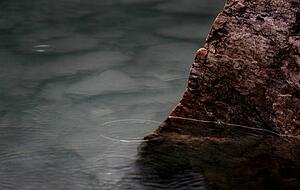 Rock in water