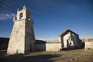 Bell tower in Guallatire, South America