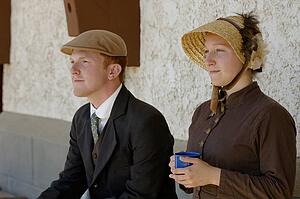 Old-fashioned couple