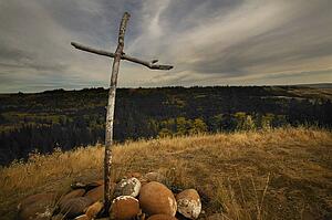 Cross on a hill