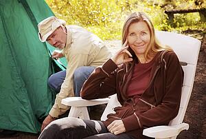 Couple camping