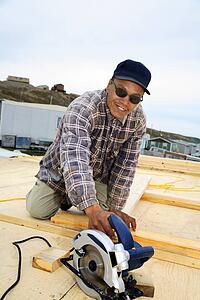 Inuit construction worker