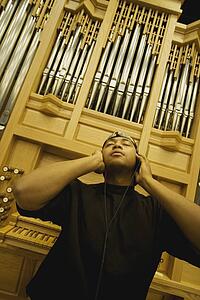 Man listening to music