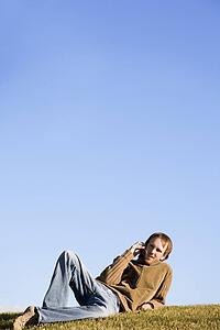 Man talking on cell phone