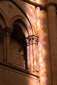 Refraction of stained glass