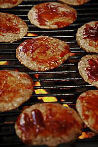 Barbecuing hamburgers