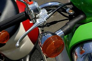 Closeup of handle bars