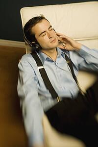 Man relaxing after work