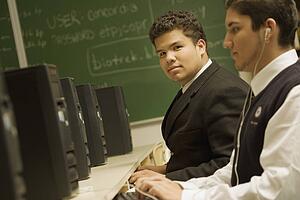 Students in a computer lab