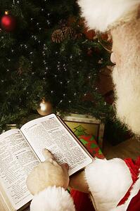 Santa reading the Bible