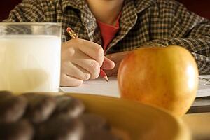 Boy writing