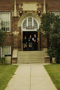 Students leaving school