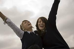 Students cheering