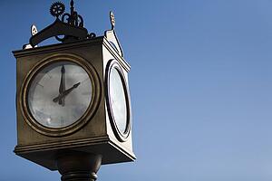 Old-fashioned outdoor clock