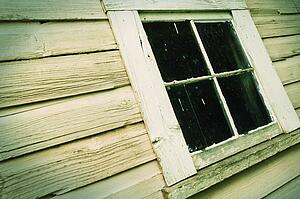 Window of a wooden building